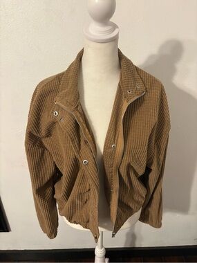 Corded Bomber Jacket - Brown